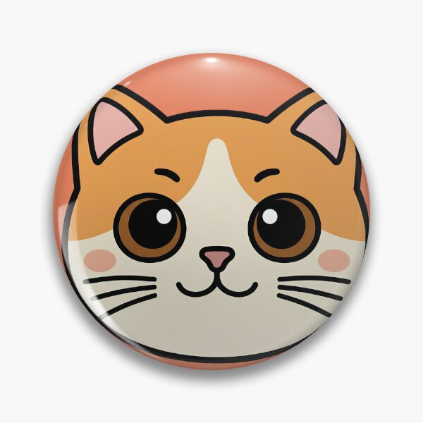 Item preview, Cute Cat Flat Vector Sticker - Round Badge designed and sold by DIUMERI.