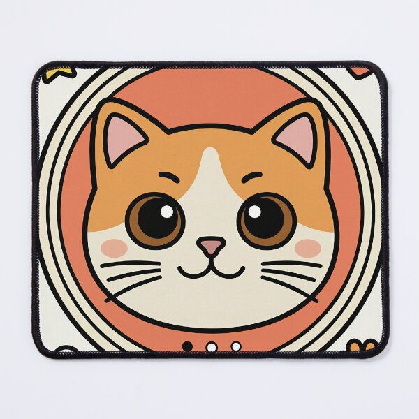 Item preview, Cute Cat Flat Vector Sticker - Round Badge designed and sold by DIUMERI.
