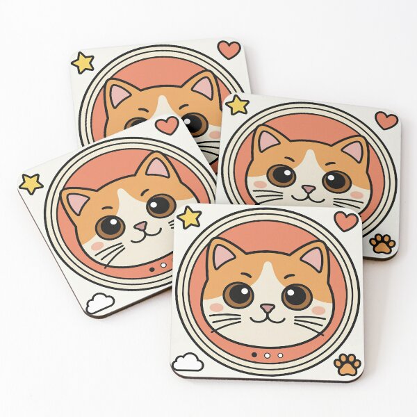 Item preview, Cute Cat Flat Vector Sticker - Round Badge designed and sold by DIUMERI.