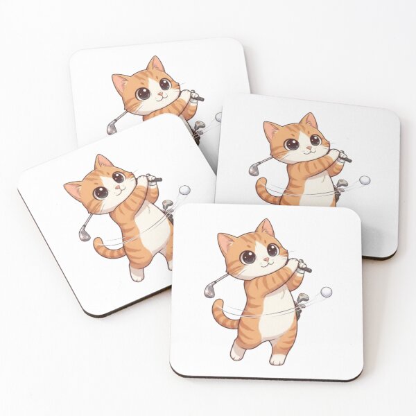 Item preview, Cute Cat Playing Golf - Funny Golfer Kitten designed and sold by PrintforDesign.