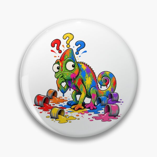 Item preview, Confused Colorful Chameleon Paint Splash Design designed and sold by WeirdStation.