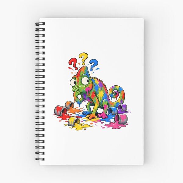 Item preview, Confused Colorful Chameleon Paint Splash Design designed and sold by WeirdStation.