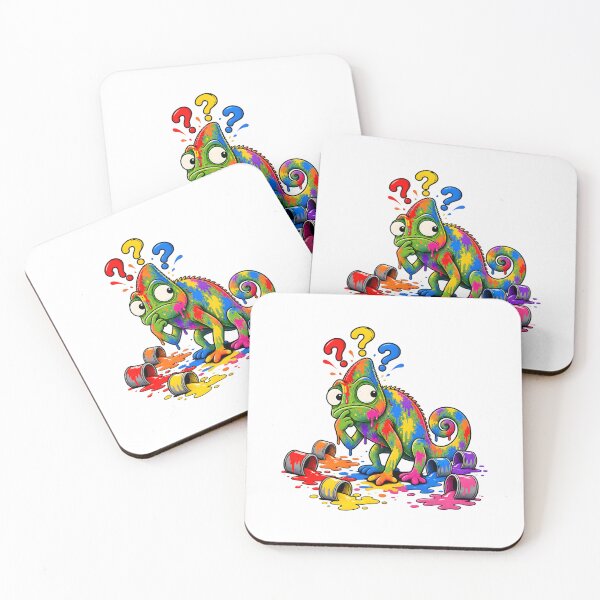 Item preview, Confused Colorful Chameleon Paint Splash Design designed and sold by WeirdStation.