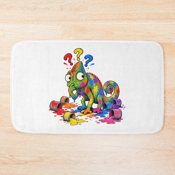Item preview, Confused Colorful Chameleon Paint Splash Design designed and sold by WeirdStation.
