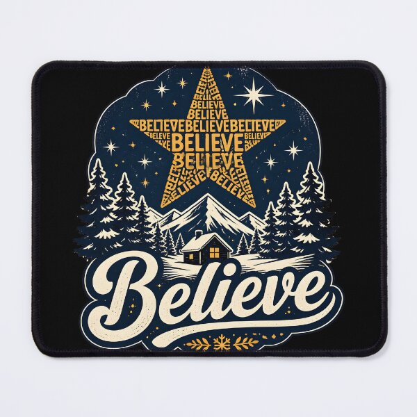 Item preview, Believe Creative Quote Shape Christmas Design designed and sold by KristenosNehk.