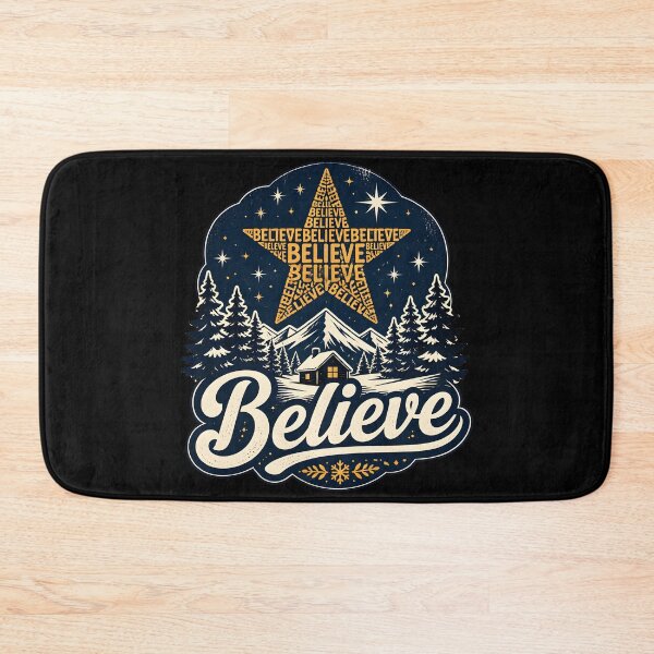 Item preview, Believe Creative Quote Shape Christmas Design designed and sold by KristenosNehk.