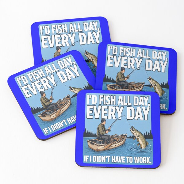 Item preview, Funny Fishing Fanatic I’d fish all day, every day if I didn’t have to work. Art Design designed and sold by fantasticdesign.