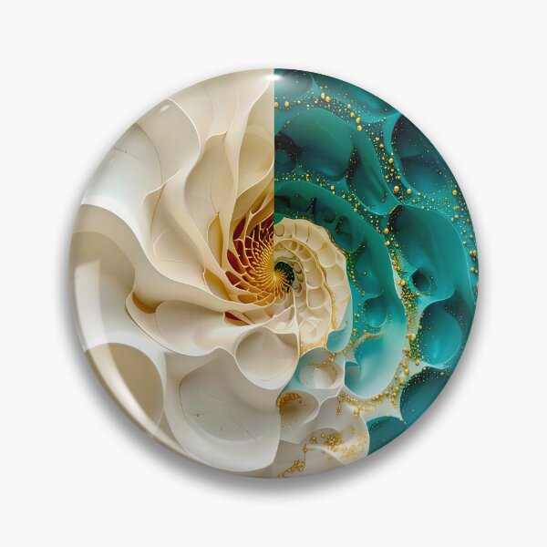Item preview, Duality of Cream Satin and Teal Gold Filigree designed and sold by Vicky Brago-Mitchell®.