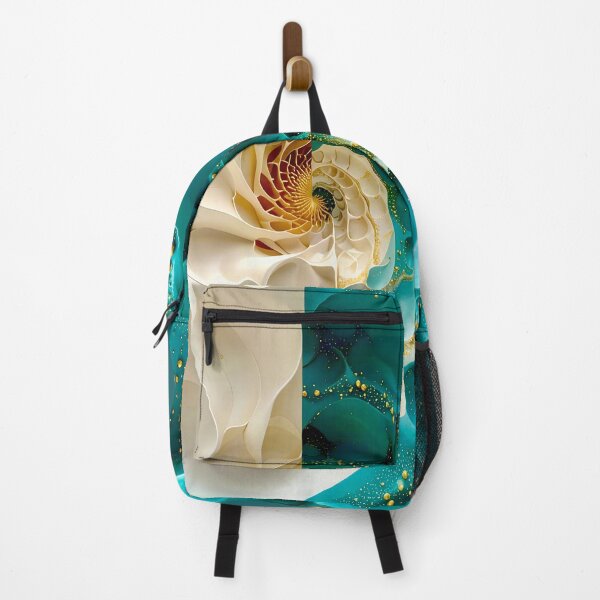 Item preview, Duality of Cream Satin and Teal Gold Filigree designed and sold by Vicky Brago-Mitchell®.