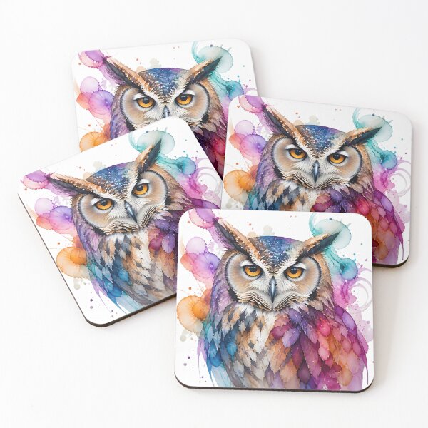 Item preview, Mystic Watercolor Owl Glance designed and sold by Serene Strokes Art.