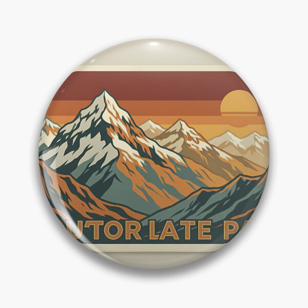 Item preview, Majestic Mountain Range Sunset Vintage Travel designed and sold by DIUMERI.