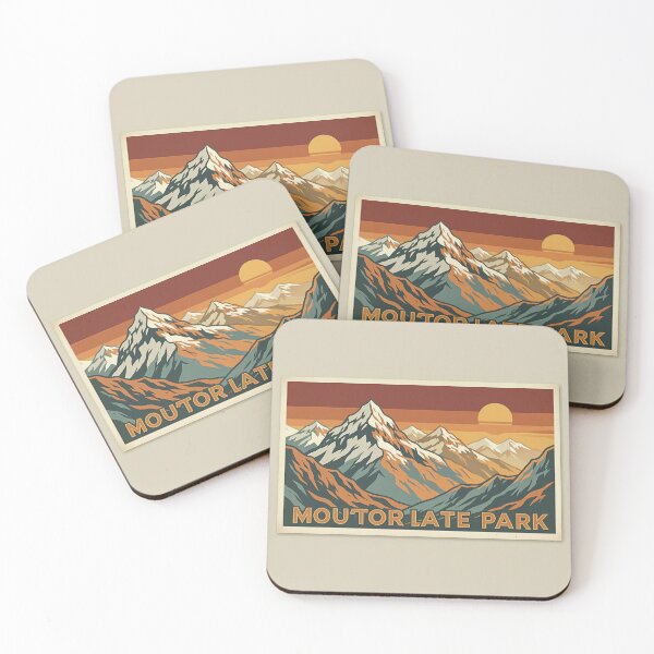 Item preview, Majestic Mountain Range Sunset Vintage Travel designed and sold by DIUMERI.