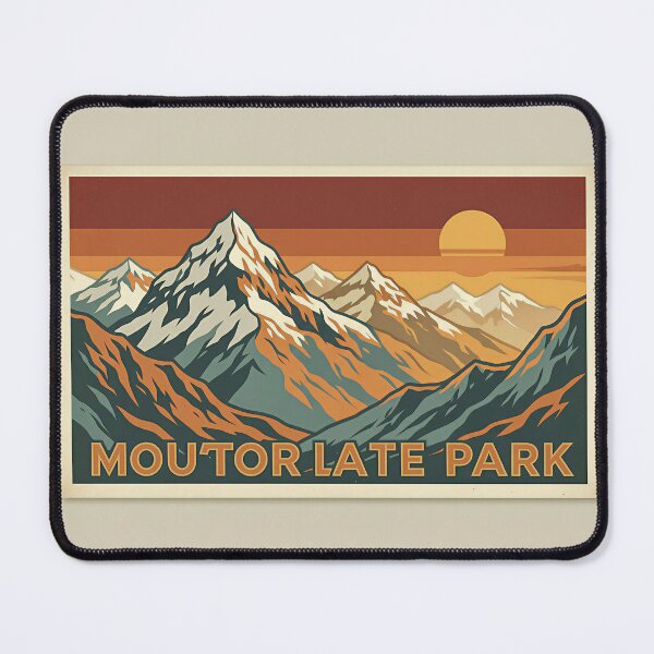 Item preview, Majestic Mountain Range Sunset Vintage Travel designed and sold by DIUMERI.