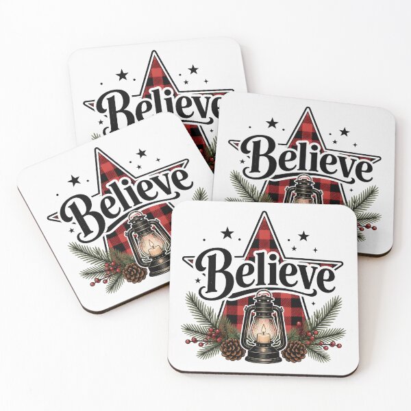 Item preview, Believe Buffalo Check Farmhouse Christmas Design designed and sold by KristenosNehk.