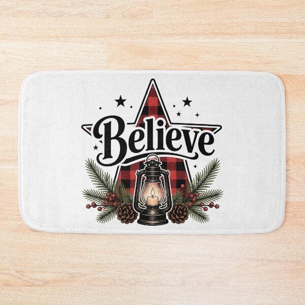Item preview, Believe Buffalo Check Farmhouse Christmas Design designed and sold by KristenosNehk.