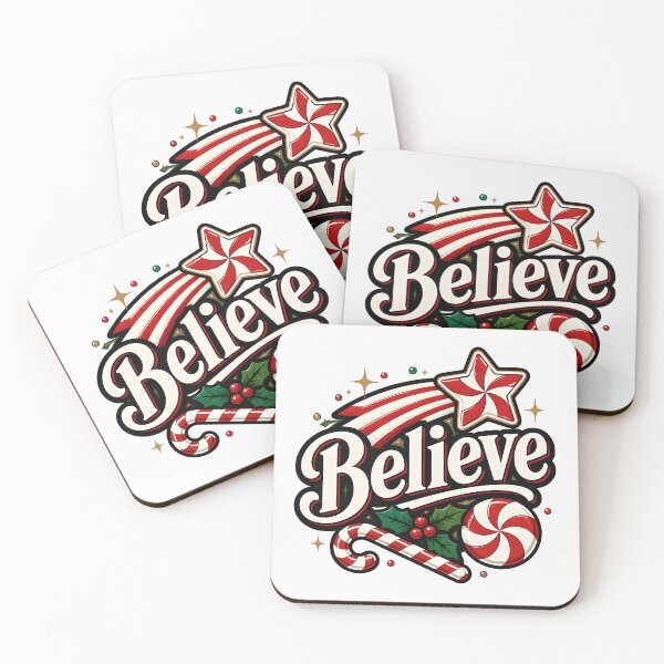 Item preview, Believe Candy Cane and Peppermint Christmas Design designed and sold by KristenosNehk.