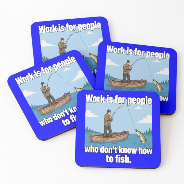 Item preview, Funny Fishing Fanatic Work is for people who don’t know how to fish Art Design designed and sold by fantasticdesign.