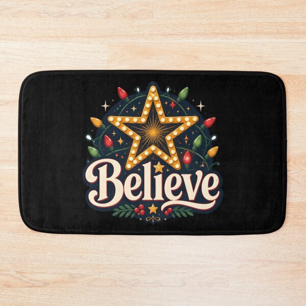 Item preview, Believe Christmas Lights Pattern Christmas Design designed and sold by KristenosNehk.