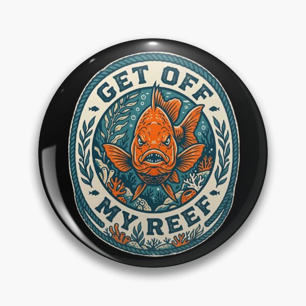 Item preview, Get Off My Reef Angry Garibaldi Fish  designed and sold by BeaBuzz.