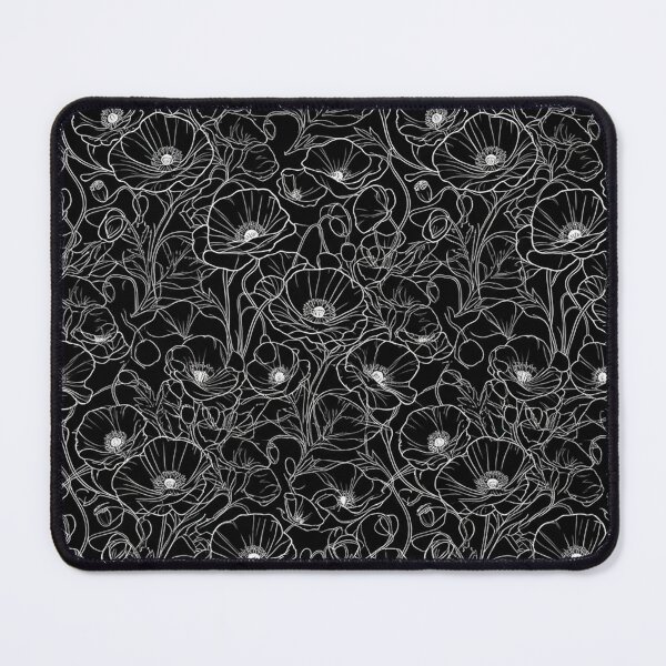 Item preview, Elegant Black and White Poppy Pattern designed and sold by Owcomm.