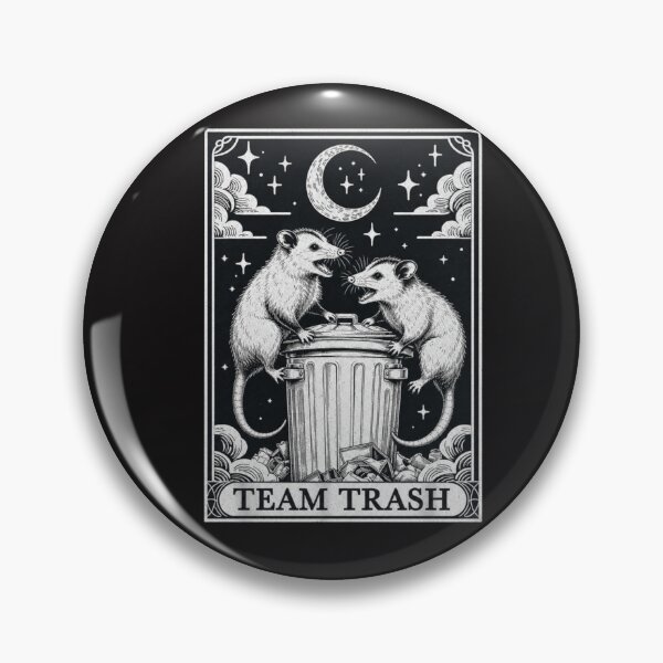 Item preview, Tarot Card Vintage Team Trash Crescent Moon Opossum Raccoon designed and sold by Clairenity Studio.