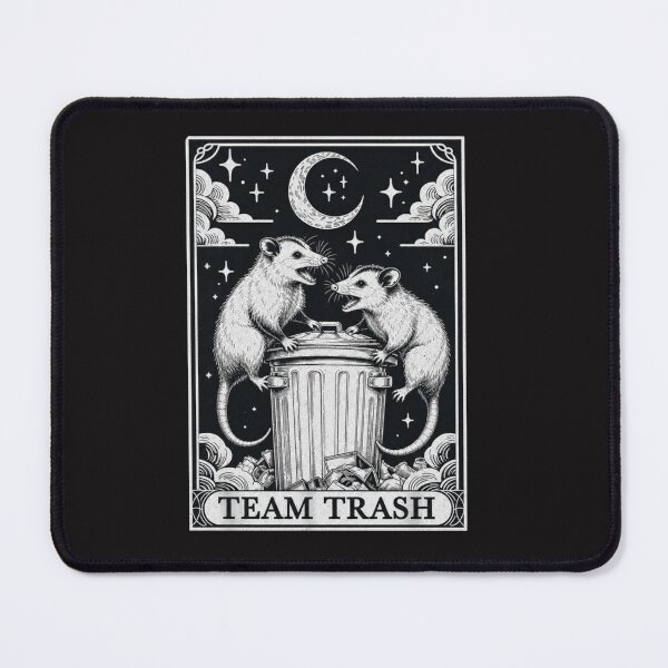 Item preview, Tarot Card Vintage Team Trash Crescent Moon Opossum Raccoon designed and sold by Clairenity Studio.