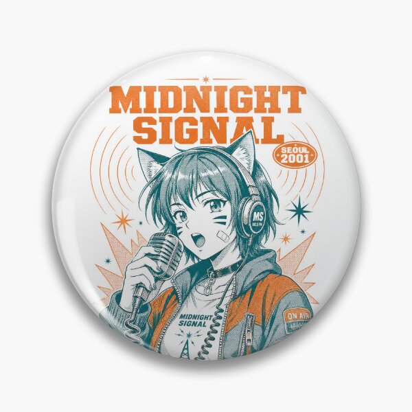 Item preview, Midnight Signal Seoul White Anime Print designed and sold by NullSpacePrints.
