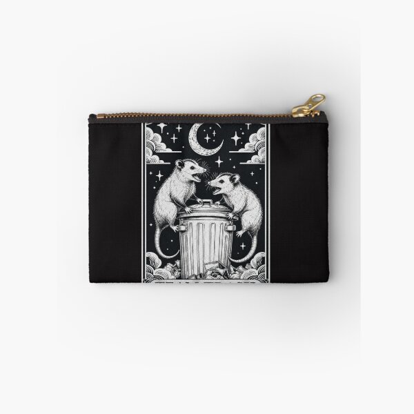 Item preview, Tarot Card Vintage Team Trash Crescent Moon Opossum Raccoon designed and sold by Clairenity Studio.
