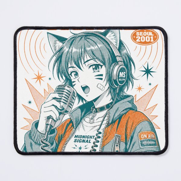 Item preview, Midnight Signal Seoul White Anime Print designed and sold by NullSpacePrints.