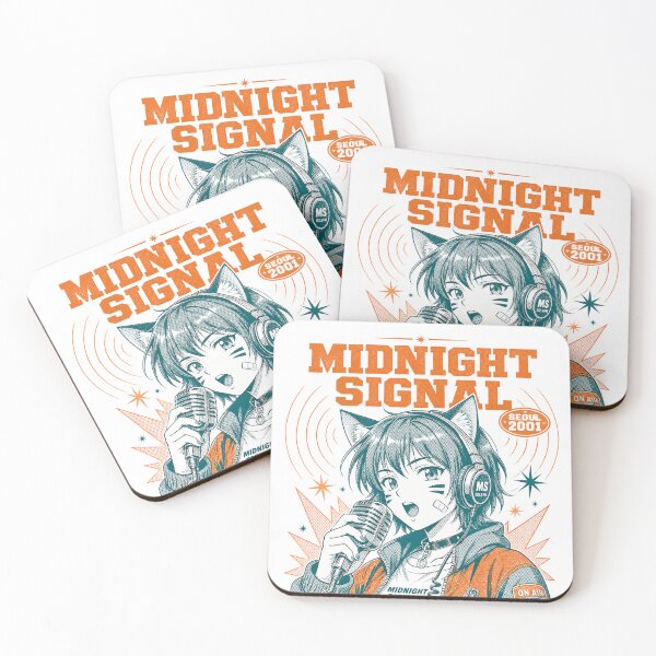 Item preview, Midnight Signal Seoul White Anime Print designed and sold by NullSpacePrints.