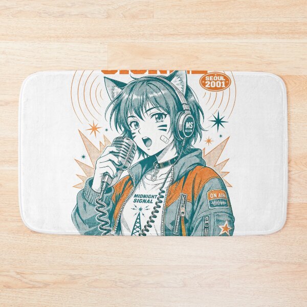 Item preview, Midnight Signal Seoul White Anime Print designed and sold by NullSpacePrints.