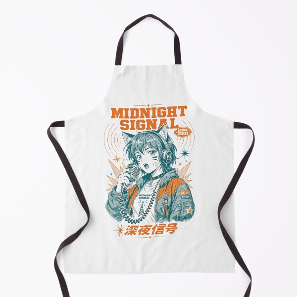 Item preview, Midnight Signal Seoul White Anime Print designed and sold by NullSpacePrints.