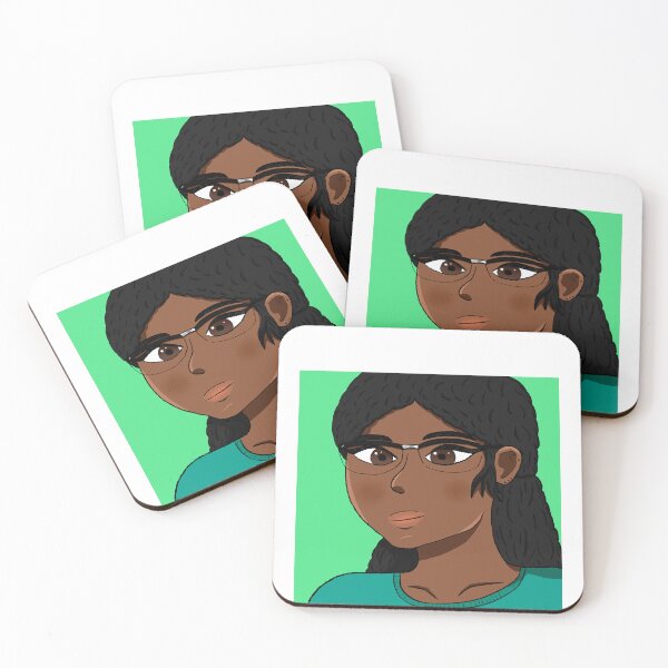 Item preview, Portrait Dark Skinned Woman With Glasses designed and sold by Habilo-Friyah.
