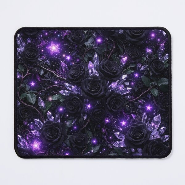 Item preview, Dark Purple Magic Roses and Crystals designed and sold by Owcomm.