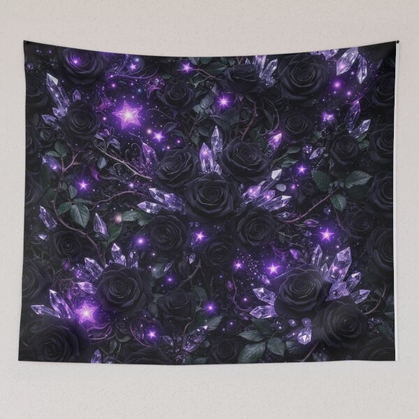 Item preview, Dark Purple Magic Roses and Crystals designed and sold by Owcomm.