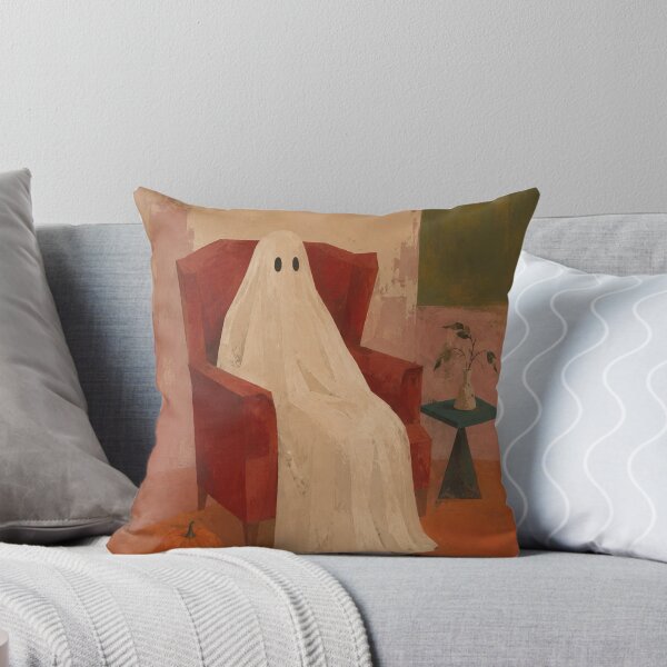 Item preview, Cozy Ghost in a Red Armchair designed and sold by Bubblaco.