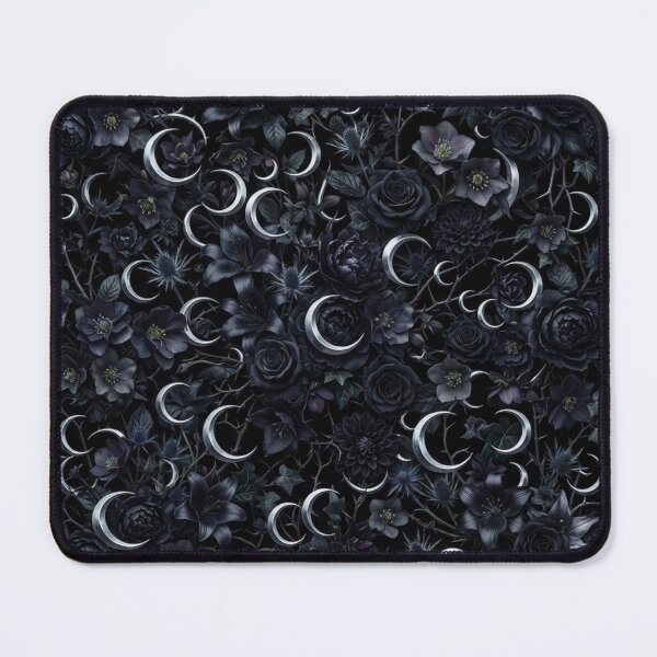 Item preview, Dark Floral Garden With Silver Moons designed and sold by Owcomm.