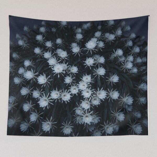 Item preview, White Flowers Blooming Under Midnight Stars designed and sold by Owcomm.