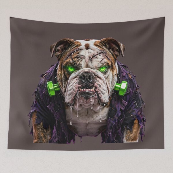 Item preview, Bulldog Frankenstein Neon Green Monster designed and sold by ProPetStudio.
