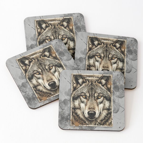 Item preview, Wild Wolf Portrait Grunge Art designed and sold by DIUMERI.