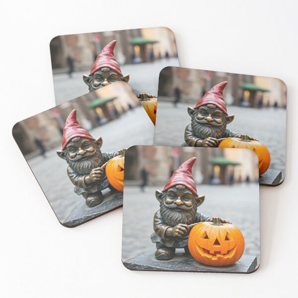 Item preview, Wroclaw Gnome With Jack-o'-lantern designed and sold by Purrfecta.