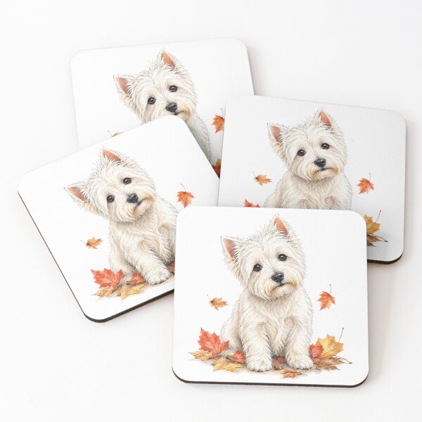 Item preview, Autumn Westie | Cozy Halloween Dog designed and sold by PAPIRO SIGLO XXI.