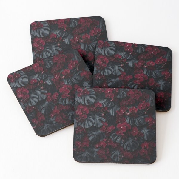 Item preview, Dark Moody Floral Monstera Leaves Pattern designed and sold by Owcomm.