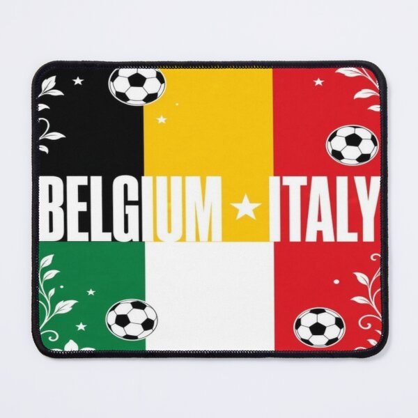 Item preview, Belgium italy minimalist football match poster designed and sold by Nexus Space.