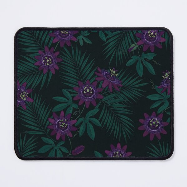 Item preview, Dark Tropical Passionflower Botanical Pattern designed and sold by Owcomm.