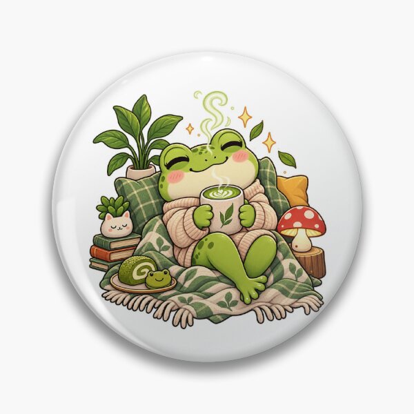 Item preview, Cozy Matcha Frog – Relaxed Frog Lover Aesthetic designed and sold by youcefben48.