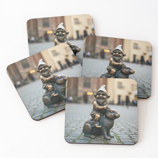 Item preview, Wroclaw Gnome Riding Rabbit designed and sold by Purrfecta.