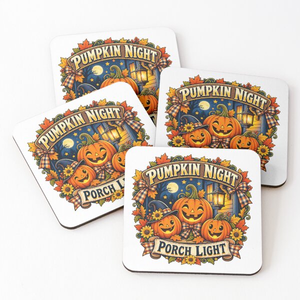 Item preview, Pumpkin Night Porch Light Cozy Halloween Art designed and sold by CheerfulNest.