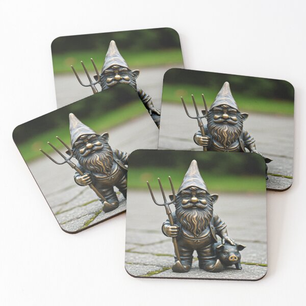 Item preview, Wroclaw Gnome Farmer With Pig designed and sold by Purrfecta.