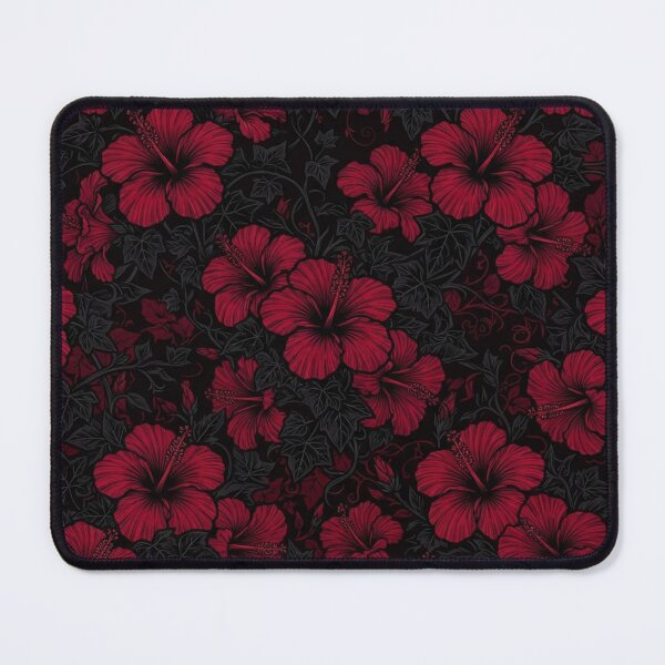 Item preview, Dark Crimson Hibiscus Floral Pattern designed and sold by Owcomm.